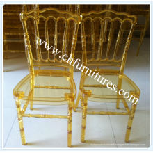 Kd Gold Transparent Napoleon Plastic Chair pour location et banquet (YC-P23-1)